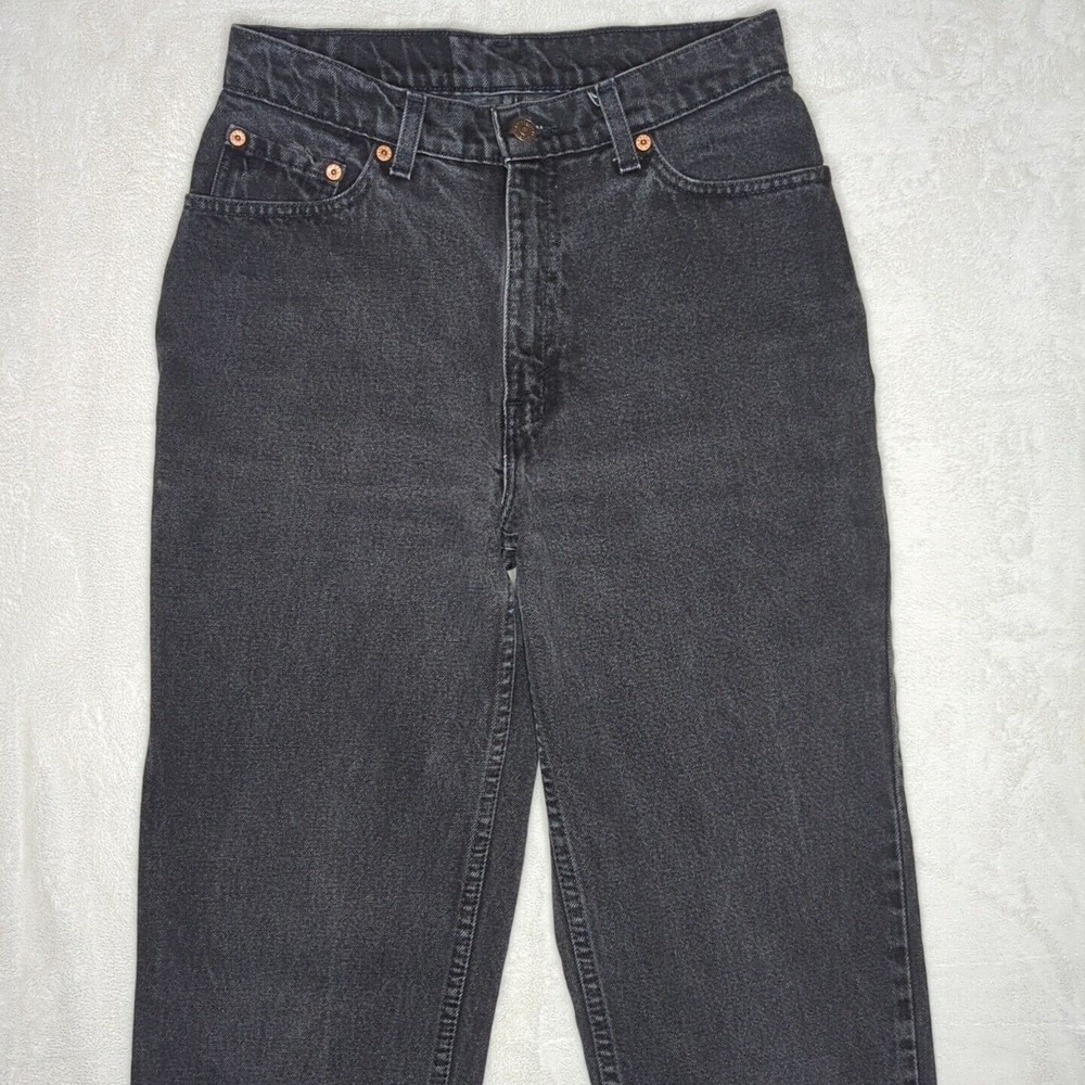 Vintage Levis Jeans Women 11M Black Denim 512 Slim Fit Tapered Leg 1996 USA